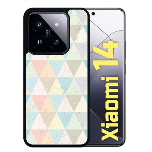 Coque Pour Redmi 14 - Style Scandinave Pastel - Silicone - Noir