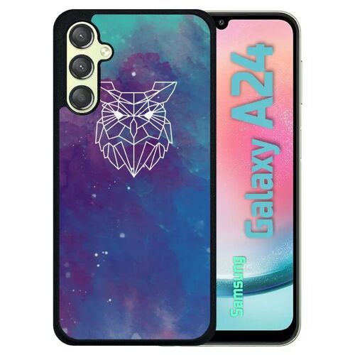 Coque Pour Galaxy A24 - Hyper Animals Space Chouette - Silicone - Noir