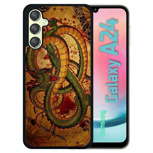 Coque Pour Galaxy A24 - Dragon Manga - Silicone - Noir