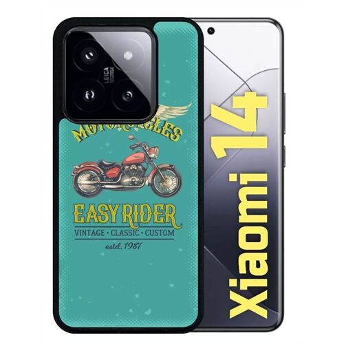 Coque Pour Redmi 14 - Moto Rtro Easy Rider - Silicone - Noir