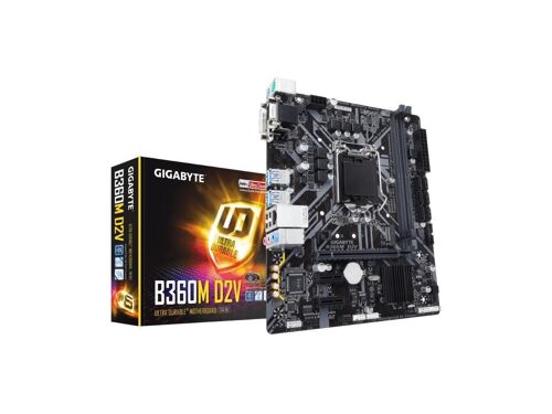 Gigabyte Intel B360M D2V Socket LGA 1151 DDR4 Micro ATX Carte mere (B360M D2V)