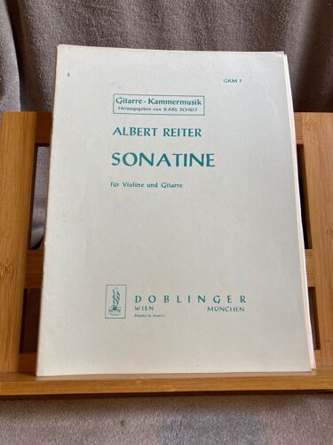 Albert Reiter Sonatine Pour Violon Et Guitare Partition Éditions Doblinger