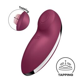 Stimulateur Clito Stimulateur De Clitoris Tap & Climax 2 Framboise Satisfyer