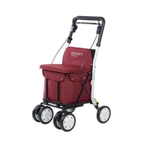 Déambulateur Et Chariot De Course En Un Pliable Avec Siège Panier 29 L Lett 800