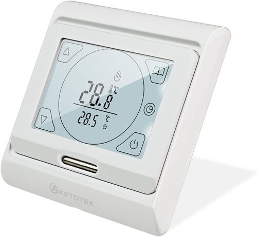 Thermostat Chauffage au Sol Eau Programmable 3A, Numérique Thermostatique Plancher Chauffant à Eau 220V