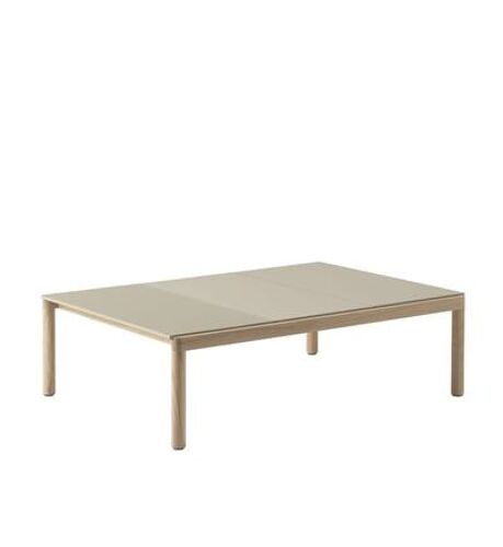 Muuto - Table basse Couple 120 x 84 - plain/plain/wavy - sand - Beige
