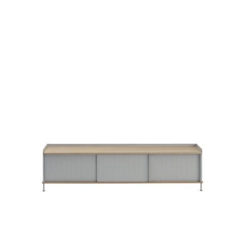 Muuto - Enfold Sideboard - 186 x 45 cm - Chêne/gris clair - Gris