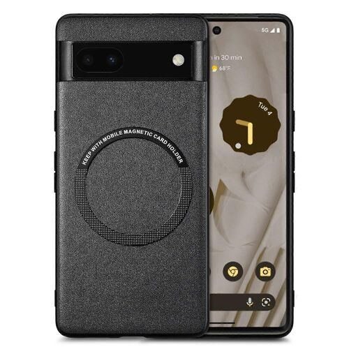 Pour Google Pixel 6a Coque de téléphone compatible avec MagSafe PU Cuir enduit PC + TPU Housse de téléphone