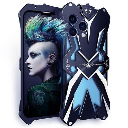 Housse de téléphone antichoc pour iPhone 12 Pro Max 6,7 pouces Alliage d'aluminium Housse arrière de protection