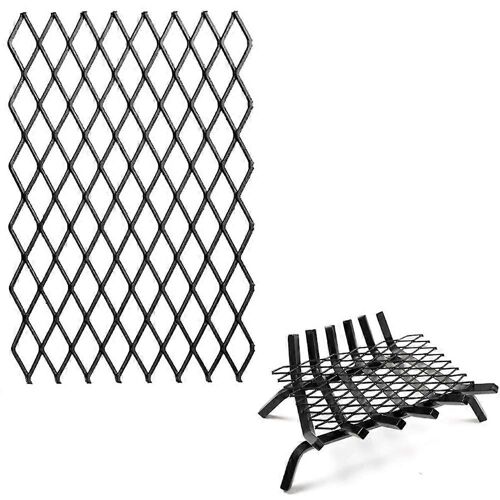 7,5 x 11,8 pouces en acier massif Grille de cheminée Maille de retenue de braises Garder les braises brûlantes de tomber