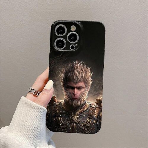 Pour Iphone 13 Pro Max Case Wukong Pattern Hard Pc Shockproof Phone Cover