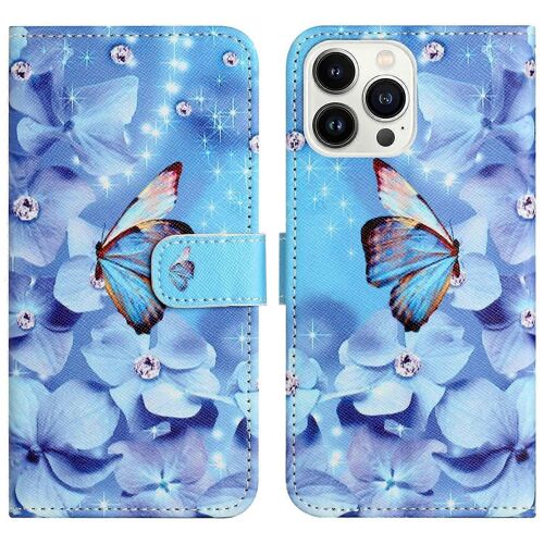 Pour iPhone 16 Pro Max Portefeuille Case PU Cuir Téléphone Couverture Texture Croisée Motif Imprimer