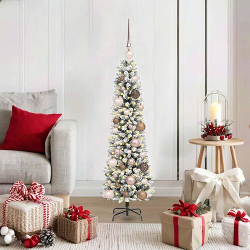 vidaXL SapindeNoëlartificiel avec support Blanc 120cm PVC