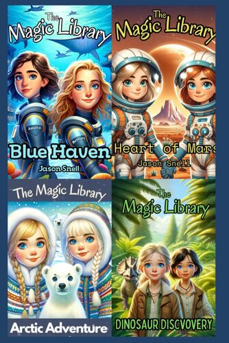 The Magic Library Four Book Collection: Blue Haven, Arctic Adventure, Dinosaur Discovery, Heart Of Mars