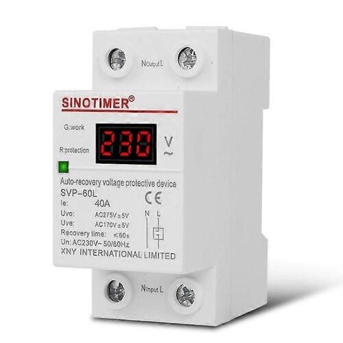 SINOTIMER SVP-60L 230V 40A AC Relais Intermédiaire Puissance Surtension Sous-tension Relais