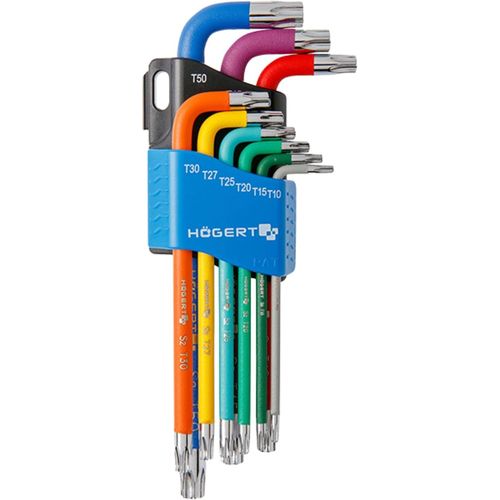 Jeu De Clés Torx I Tournevis Torx Set De 9 Pièces I Tailles T10 À T50 I En Acier Allié S2 I Résistant À La Déformation Et À L'Abrasion I Ht1W817¿Multicolore