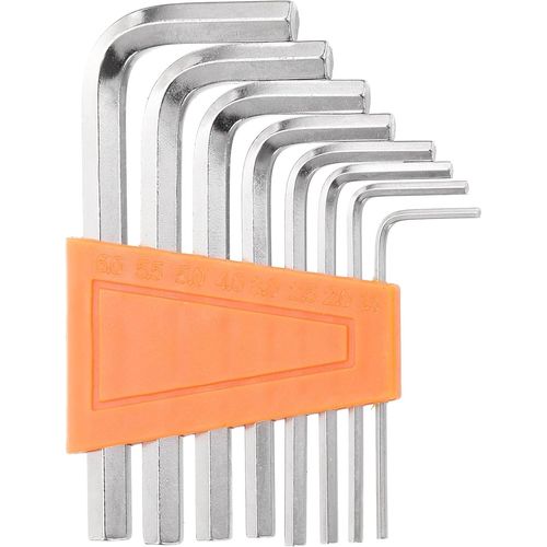 8Pcs Jeu De Clés Allen Hexagonales 1.5/2/2.5/3/4/5/5.5/6Mm 45# Acier En Forme De L Clés Hexagonales Métriques,Outil De Réparation Pour La Réparation De Vélos Et Motos
