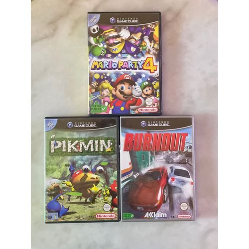 Lot de jeux GameCube ¿ Mario Party 4, Pikmin, Burnout