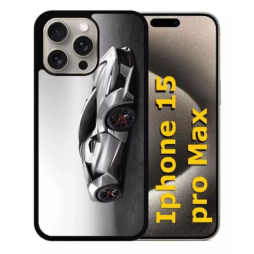 Coque Pour Iphone 15 Pro Max - Voiture Sport Prototype - Silicone - Noir