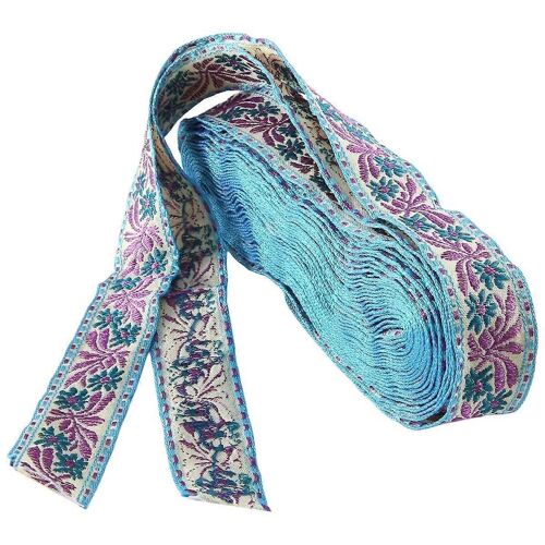 Fleurs Motif Brodé Jacquard Rubans Tissé Dentelle Garniture Pour Vêtement Sac Rideau Couture Dentelle Tissu Style B