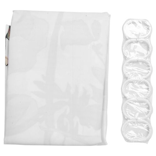 Rideau de douche floral avec 12 crochets aquarelle fleurs botaniques décoratif rideau de bain chauve-souris moderne