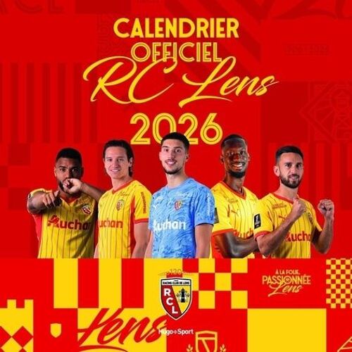 Calendrier Mural Officiel Rc Lens