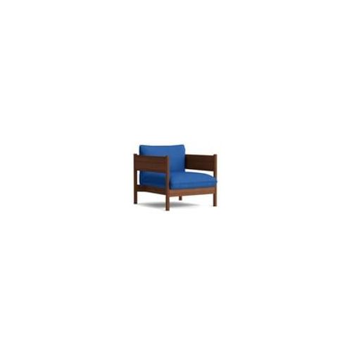 Hay - Fauteuil Arbour Club - Hallingdal 733 - Noyer, Huilé Et Ciré - Bleu