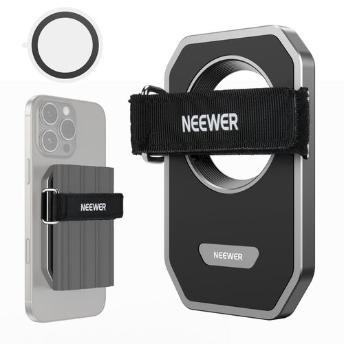 NEEWER Support magnétique SSD avec Fermeture Tactile améliorée, Support SSD de téléphone Compatible avec MagSafe iPhone 16 Pro Max 15 Pro Max 16 Pro 15 Pro pour Enregistrement vidéo ProRes Samsung