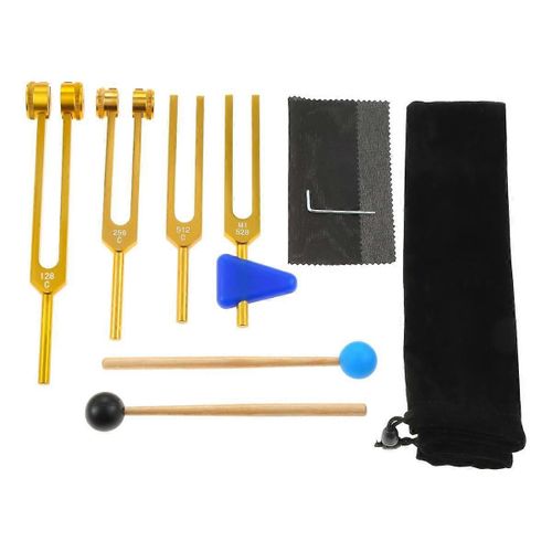 Diapason 128hz 256hz 512hz 528hz Set Pour La Guérison Par Le Son, L'instrument De Musique, La Thérapie, Les Outils De Vibration Sonore
