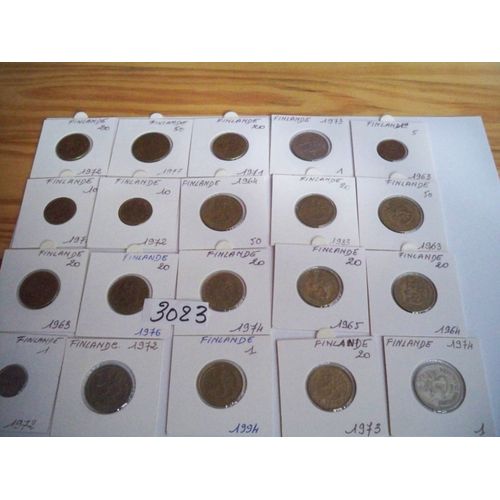 Cl3023 Lot De 20 Pieces De Finlande