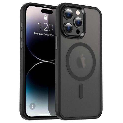 Pour iPhone 15 Pro Max Case TPU + PC Skin-touch Phone Cover compatible avec MagSafe