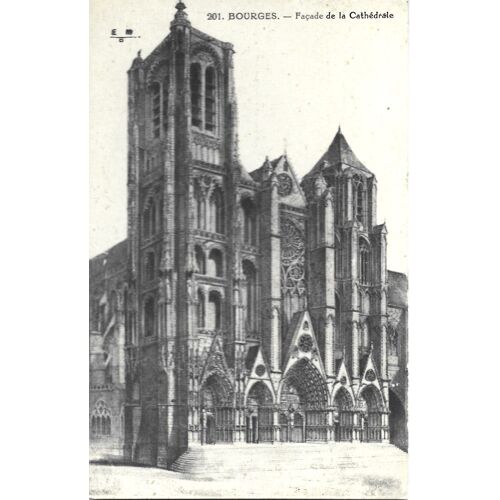 Bourges - Façade De La Cathédrale 1910