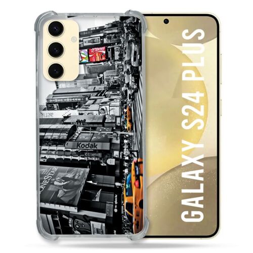 Coque Renforcée Pour Samsung Galaxy S24 Plus Voyage Amerique Usa New York Taxi