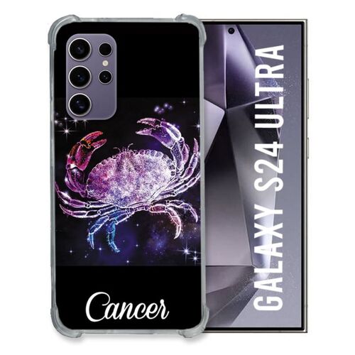 Coque Renforcée Compatible Magsafe Pour Samsung Galaxy S24 Ultra Signe Zodiaque 2 Cancer