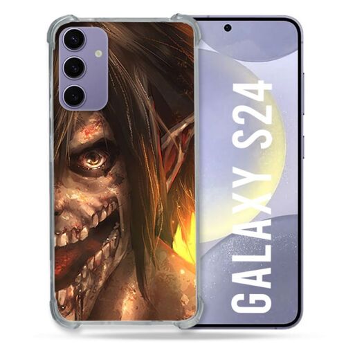 Coque Renforcée Pour Samsung Galaxy S24 Manga Attaque Titans Eren Titan