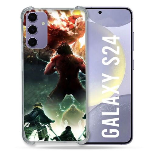 Coque Renforcée Pour Samsung Galaxy S24 Manga Attaque Titans Combat