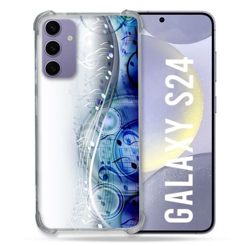 Coque Renforcée Pour Samsung Galaxy S24 Musique Partition Vague