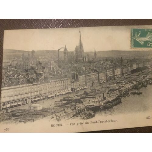 Carte Postale Rouen Vue Prise Du Pont Transbordeur