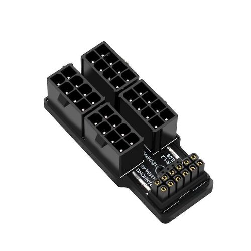 Carte graphique 4X8Pin 40 Series ATX3.0 12VHPWR 12+4P 600W 180 Degrés Convertisseur de Puissance pour Carte Graphique 4080 4090 Noir