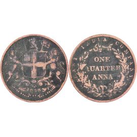 Inde Britannique - 1858 - One Quarter Anna - Victoria - Birmingham - 17-333