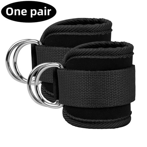 Ensemble De Bandes De Résistance,Sangles De Cheville,Support De Pied Réglable,Manchette Rembourrée,Poids De Cheville,Attelle D'entraînement Des Jambes,Équipement De Gymnastique De Sport De Yoga-Jh-Black 2pcs-