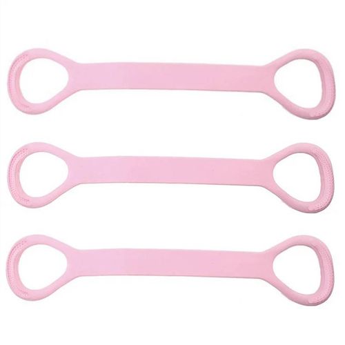 Bande De Résistance De Forme De 8,Bande Élastique D'entraînement Sportif,Corde De Traction En Caoutchouc,Exercice D'entraînement De Yoga,Équipement De Gymnastique-Light Pink 3pcs-