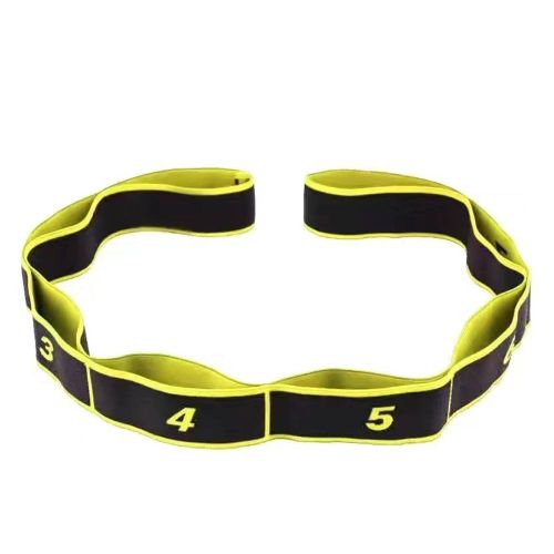 Bandes De Résistance Extensibles Pour Adultes,Haute Élasticité,Ceinture Multi-Ségments,Ceinture D'étirement Assistée Par Le Yoga,Fourniture De Fitness--Yellow