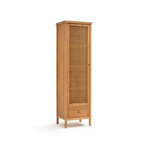 La Redoute Intérieurs - Armoire 1 Porte Pin Massif Et Cannage, Gabin - Naturel