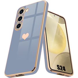 Coque pour Samsung Galaxy S24 - Silicone Cur Protection Antichoc Souple Slim Bleu - E.F.Connection
