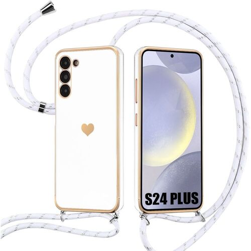 Coque Cordon Réglable Pour Samsung Galaxy S24 Plus (S24+) Antichoc Anti-Rayures Ultra Slim - Blanc - E.F.Connection