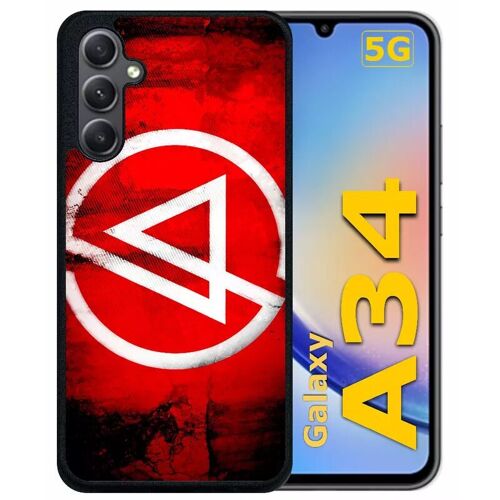 Coque Pour Galaxy A34 - Linkin Park Logo - Silicone - Noir