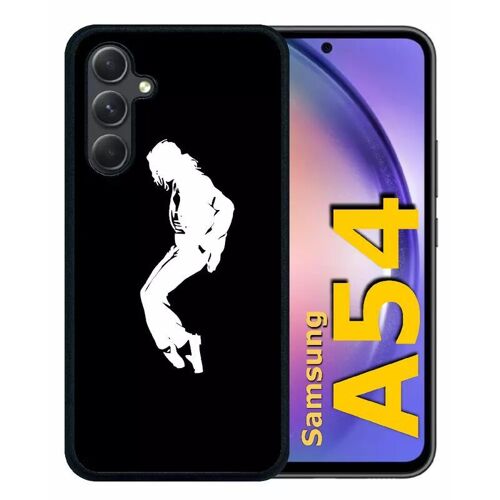 Coque Pour Galaxy A54 - Silhouette Michael Jackson Moonwalk - Silicone - Noir