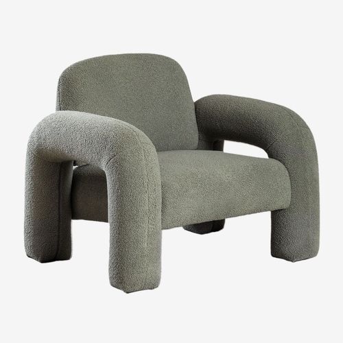 Fauteuil En Chenille Nicxon Vert Sauge