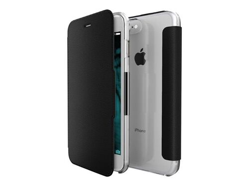 X-Doria Engage Folio - Étui à rabat pour téléphone portable - polycarbonate, cuir artificiel - noir